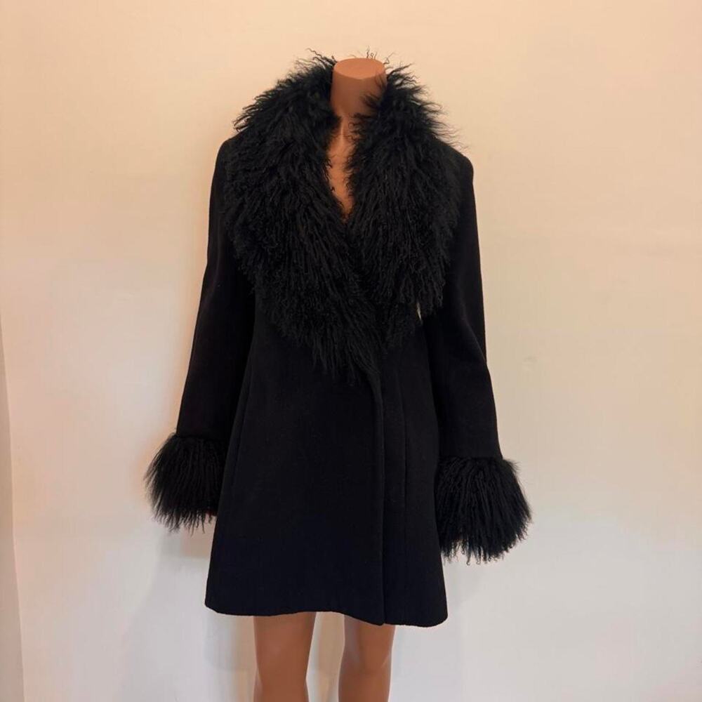 Vintage black wool coat